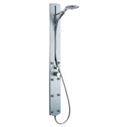 HG Raindance sprchový panel chrom 27100000 - Sprchový panel Raindance. Obsahuje sprchovou hadici, družák sprchy, termostatickou baterii a masážní trysky. Díky posuvnému držáku lze sprchu použít jako ruční i jako hlavovou.
Pro podomítkovou baterii
Vhodná do každé koupelny