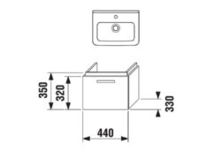 JIKA CUBITO skříňka pod umývátko 45cm wenge/wenge 5011.1(ch441) I.j.  (5200250111441)